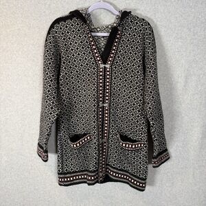 Vintage Norway Cardigan Womens Medium Wool Fairisle Clasp Sweater